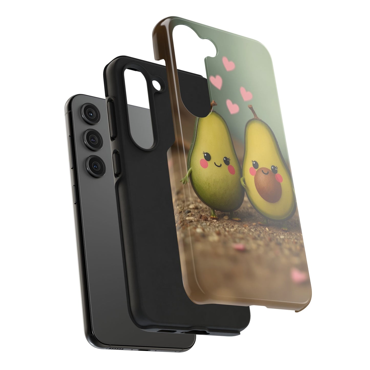Cute Avocado Phone Case, Funny Tough Case, Quirky Phone Accessory, Gifts for Foodies, Valentine's Day Present