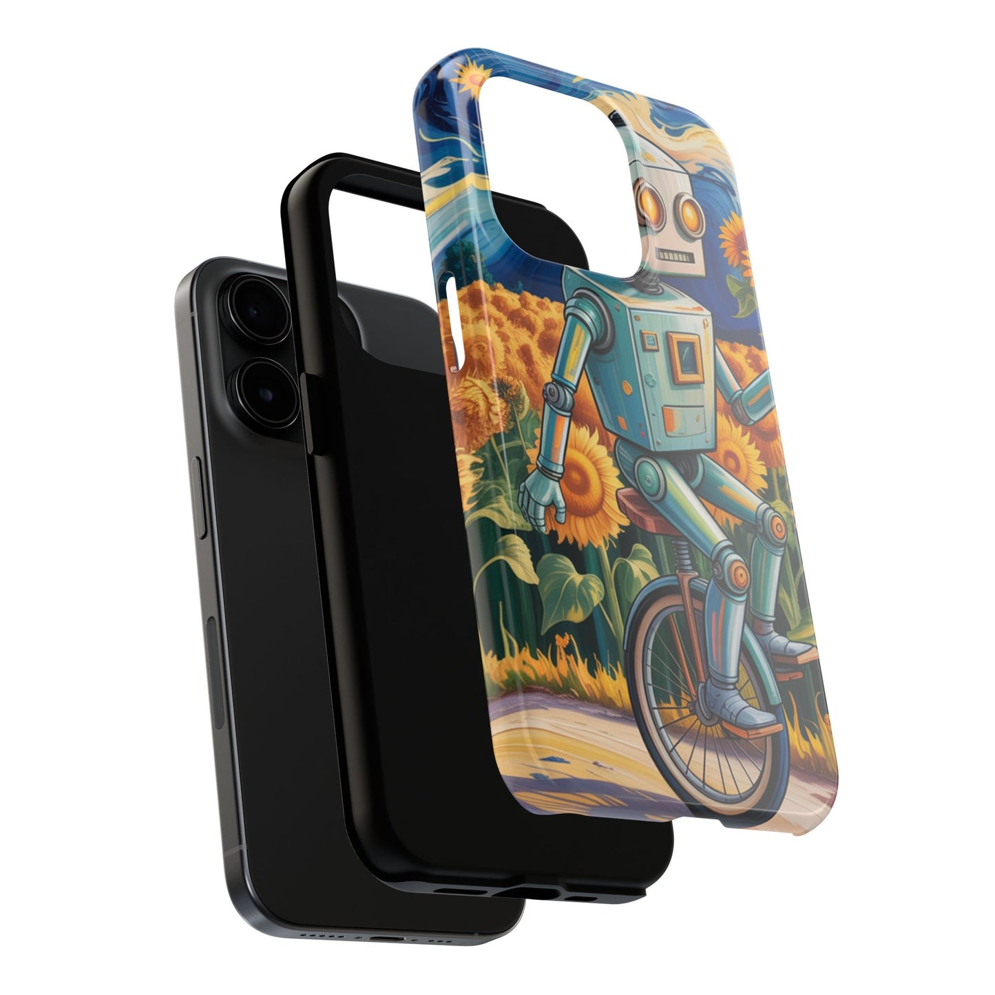 Robot Cycle Tough Phone Case - Durable & Unique Design