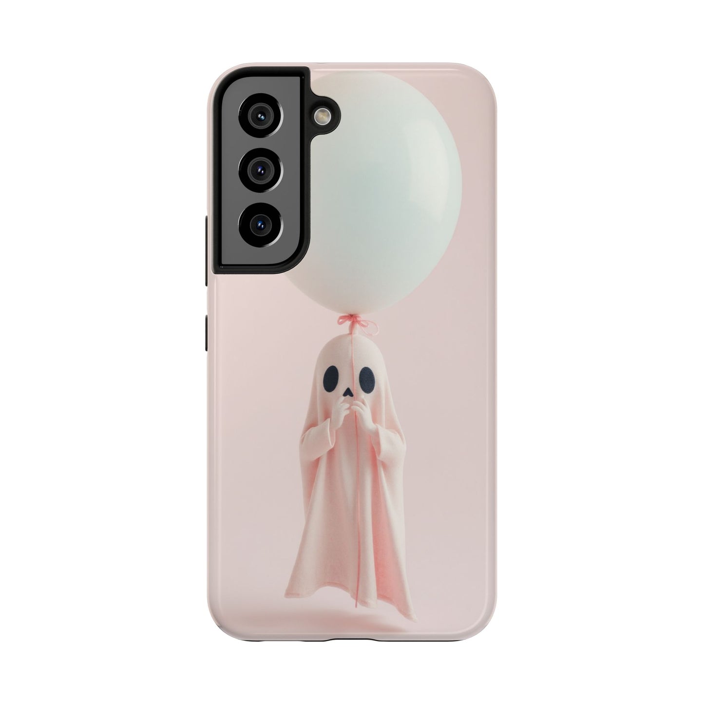 Cute Ghost Phone Case with Balloon - Tough Protection for Spooky Vibes