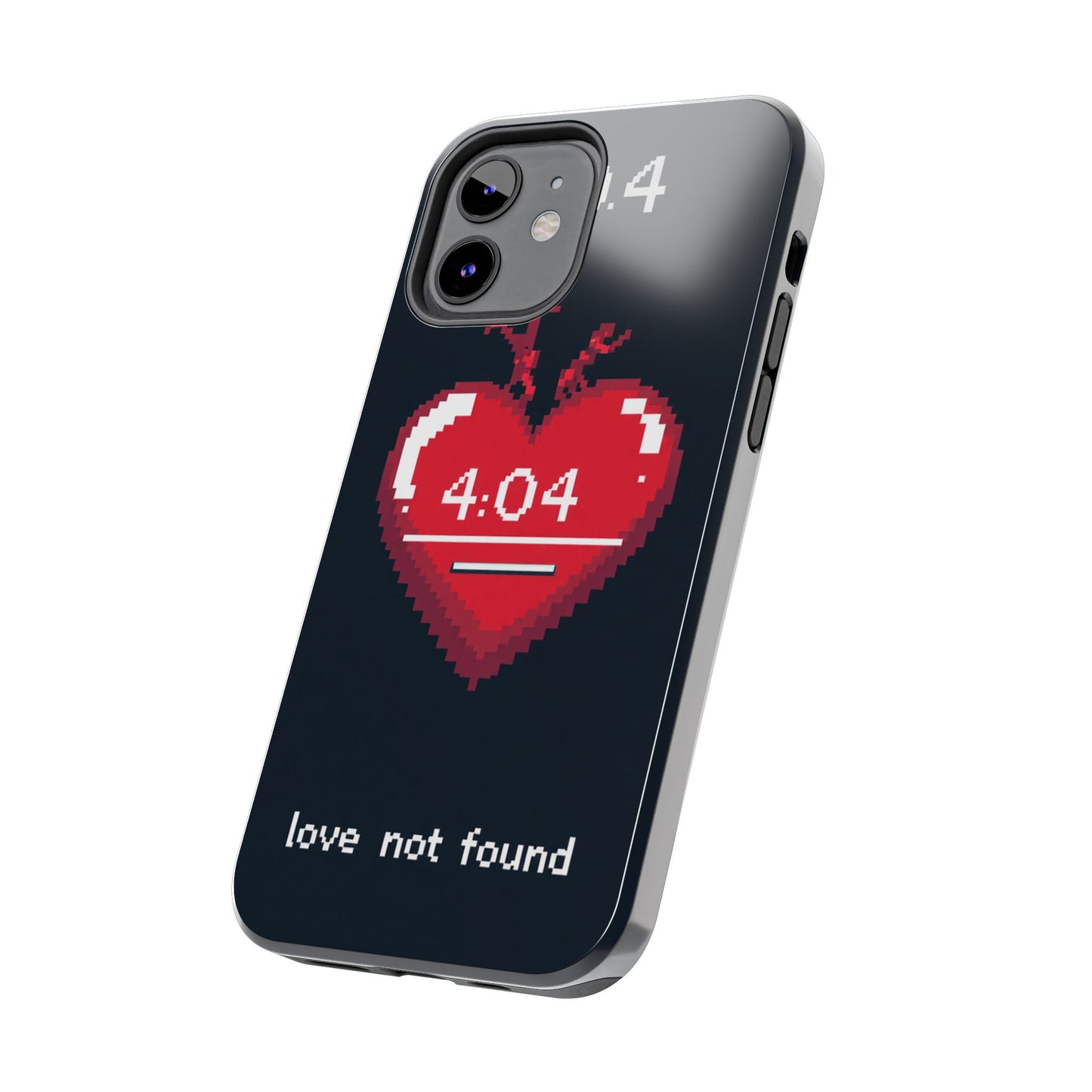 Vintage Pixel Heart Tough Phone Case - "404 Love Not Found" Design