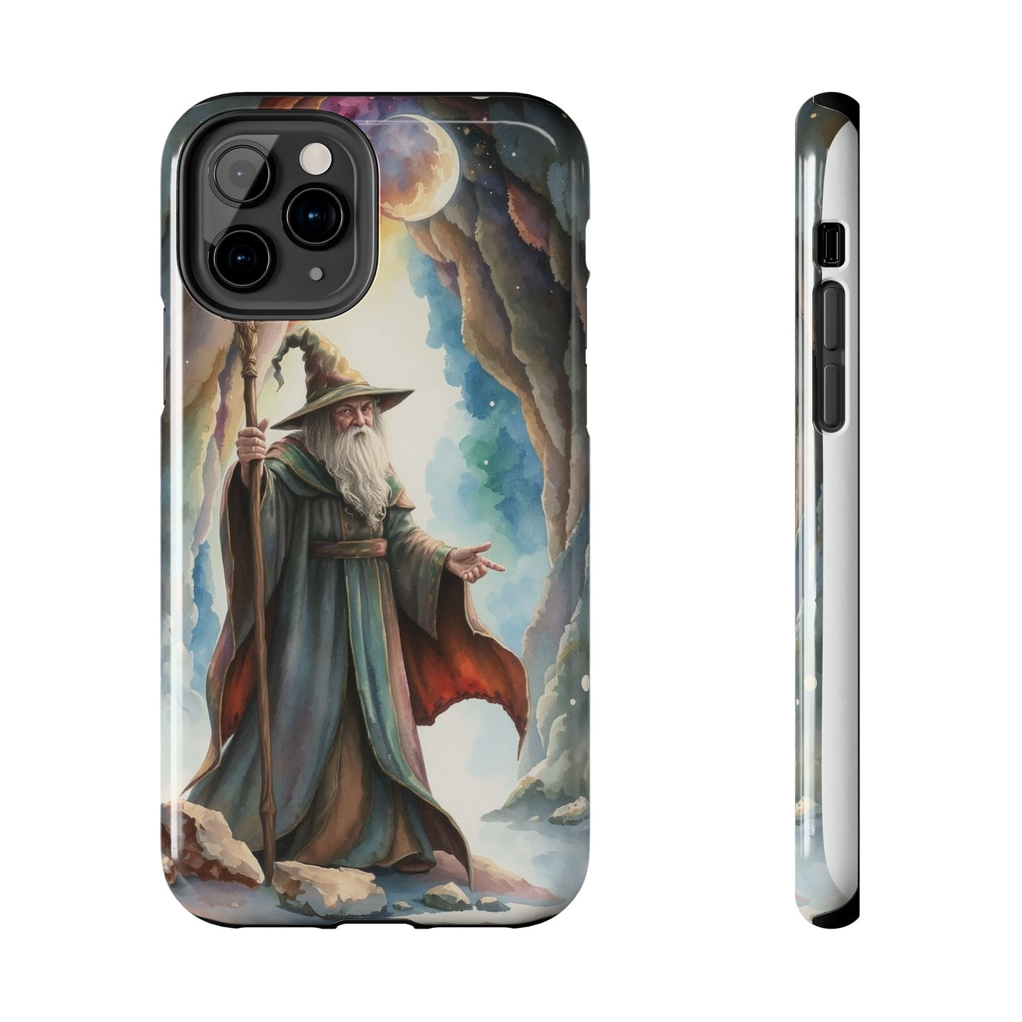 Magical Wizard Phone Case - Tough, Durable Phone Cover for Fantasy Lovers, Geek Gift, Unique Design, Celestial Phone Accessory