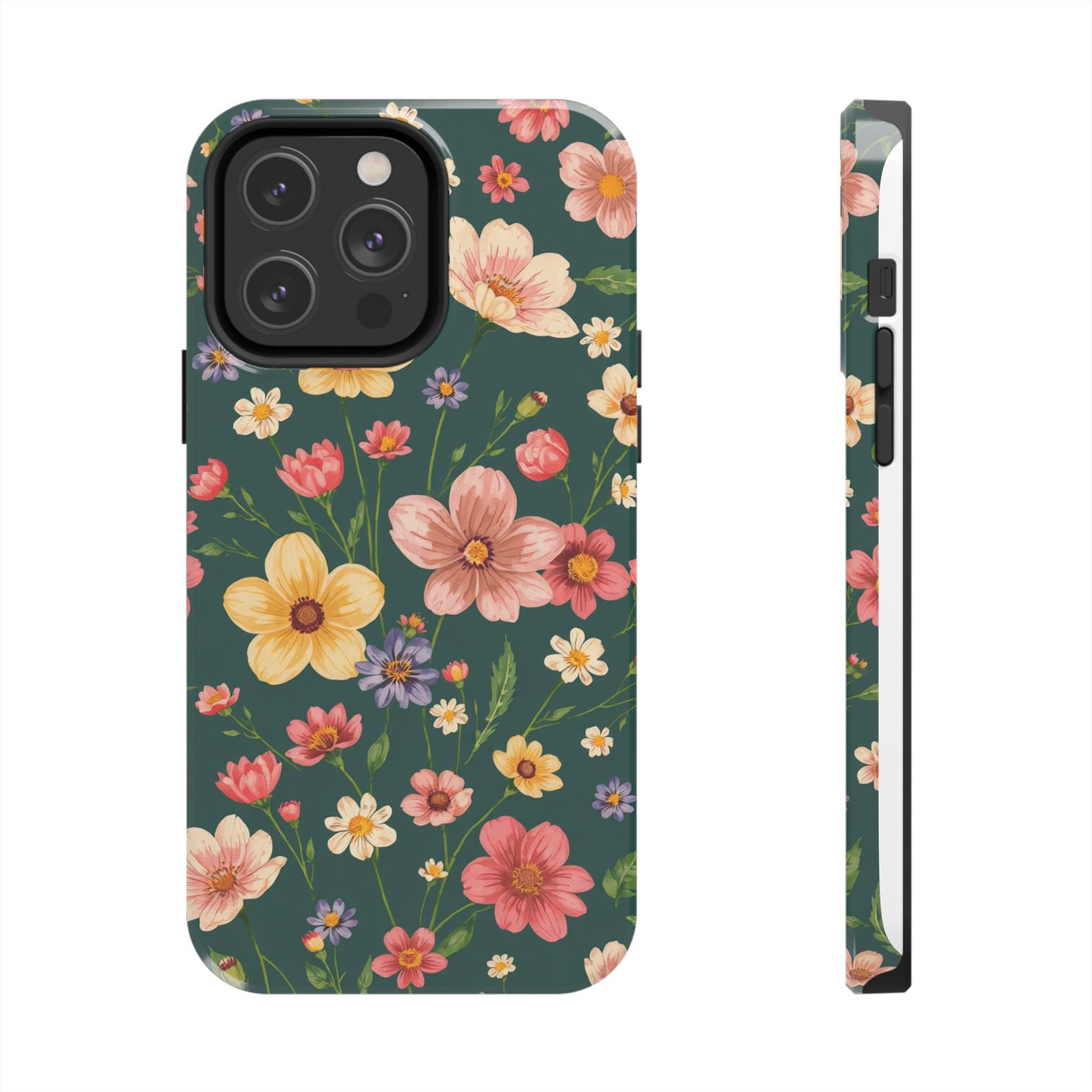 Vintage Spring Flowers Tough Phone Case - Durable Protection for iPhone