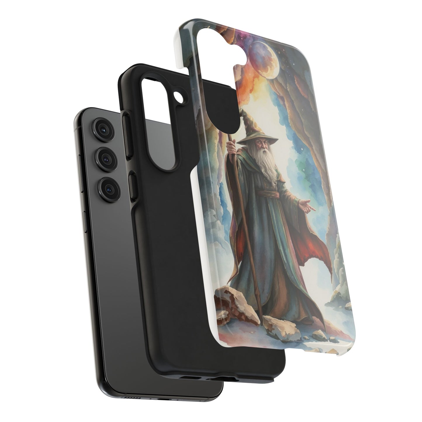 Magical Wizard Phone Case - Tough, Durable Phone Cover for Fantasy Lovers, Geek Gift, Unique Design, Celestial Phone Accessory