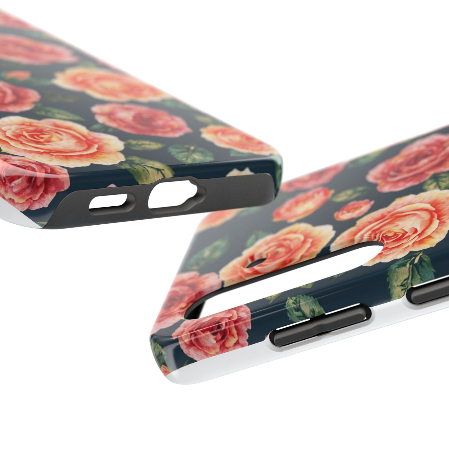 Floral Tough Phone Cases - Durable & Stylish New Age Rose Design - for iPhone