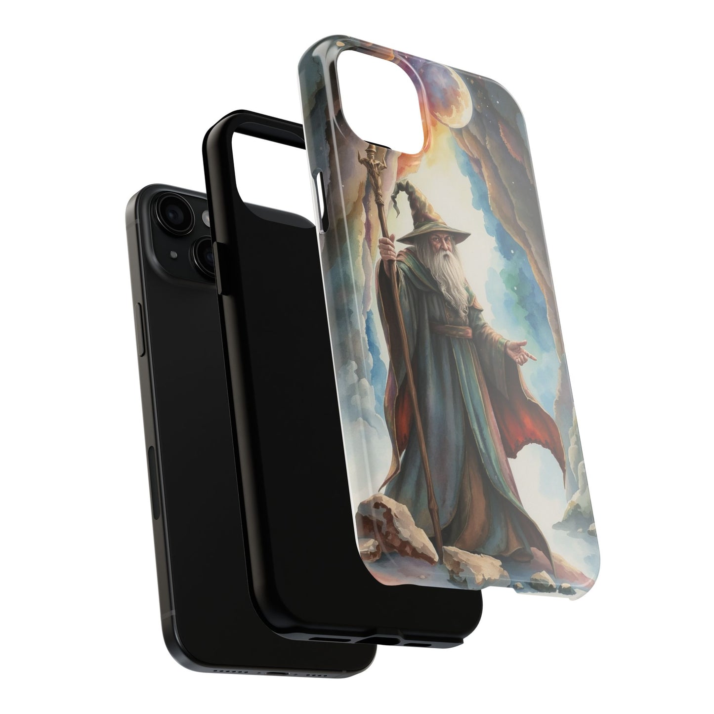 Magical Wizard Phone Case - Tough, Durable Phone Cover for Fantasy Lovers, Geek Gift, Unique Design, Celestial Phone Accessory