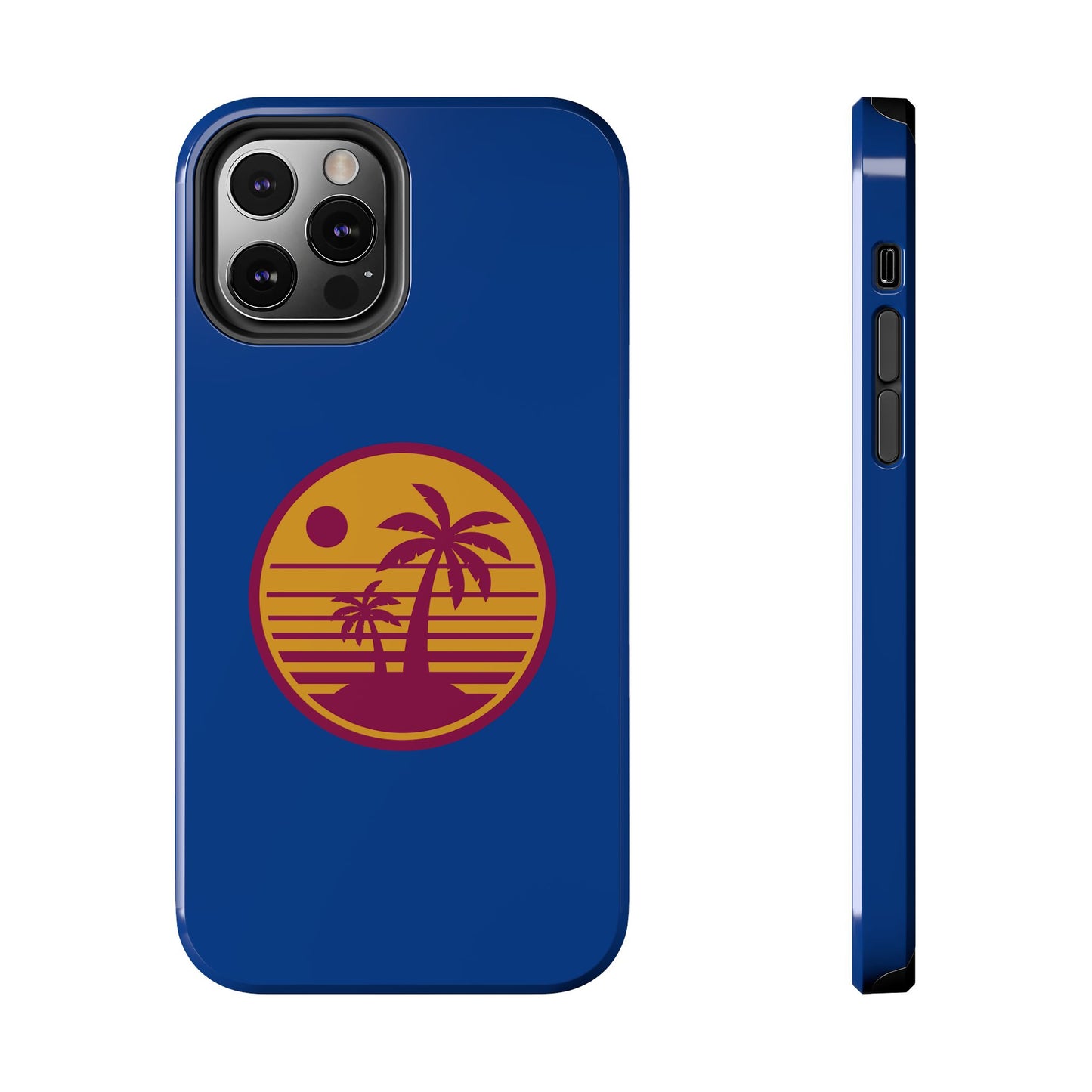 Retro Sunset Tough Phone Case - Vibrant Beach Vibes for Summer Adventures - for iPhone