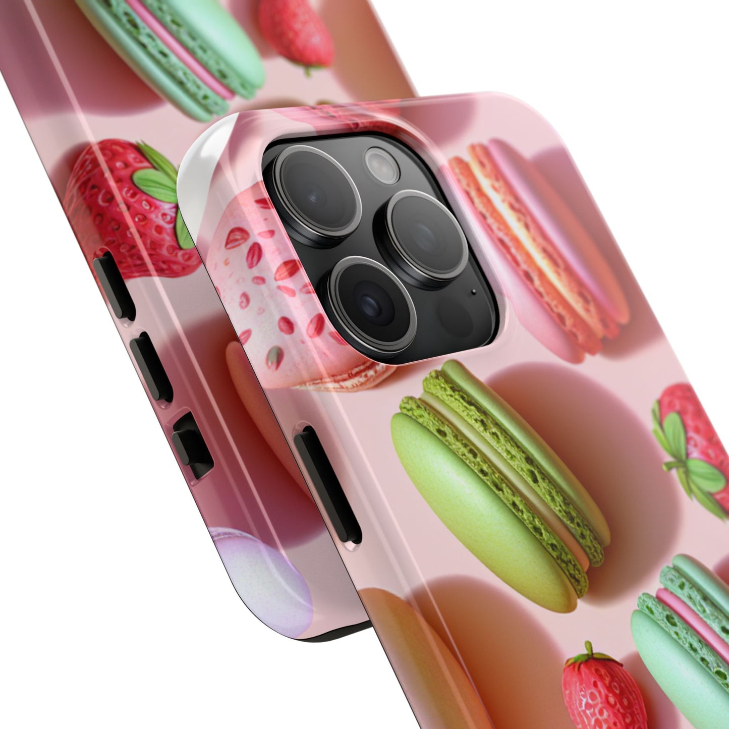Macaron-Inspired Tough Phone Cases - Colorful Sweet Design - for iPhone
