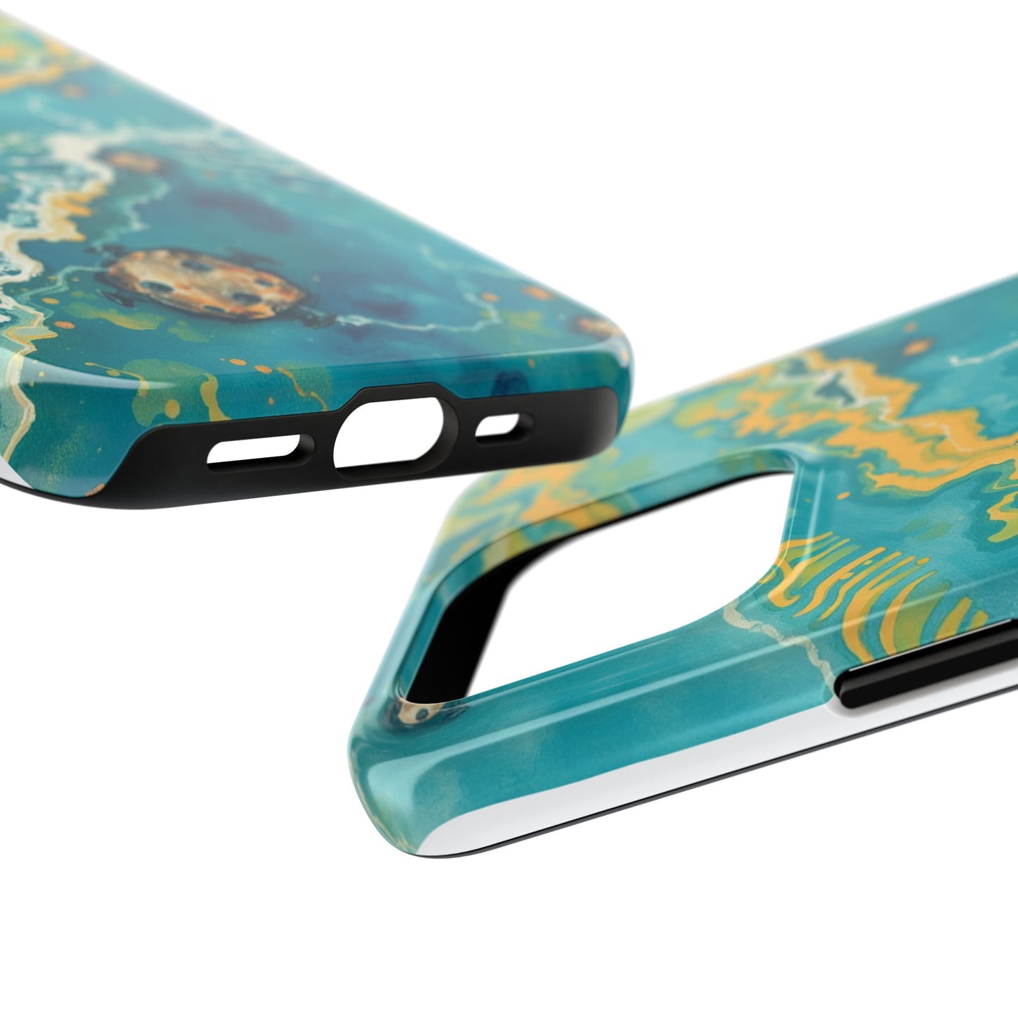 Ocean Wave Tough Phone Case – Durable Protection with Abstract Art Design