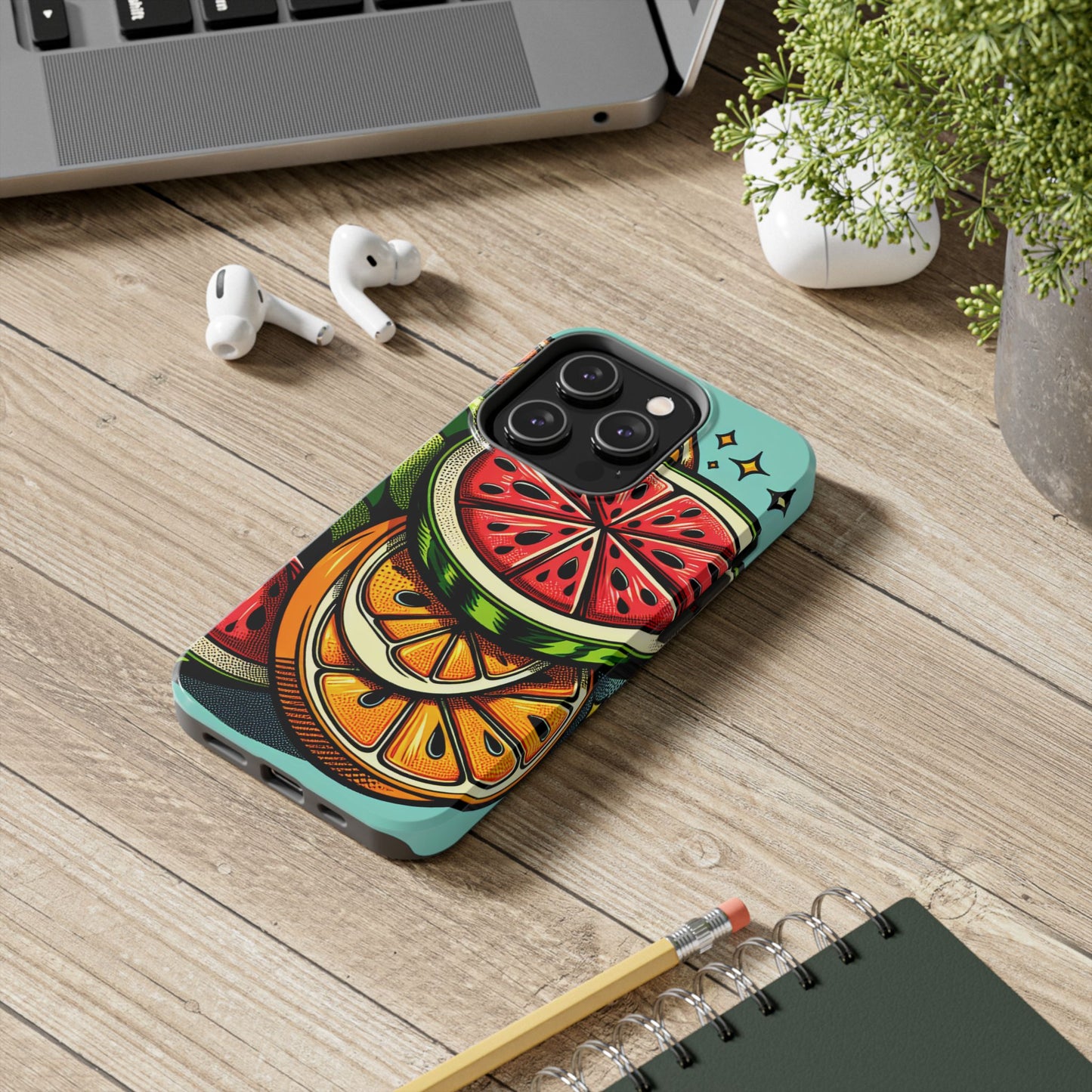 Vibrant Citrus Tough Phone Case - Fruit Slice Design - for iPhone