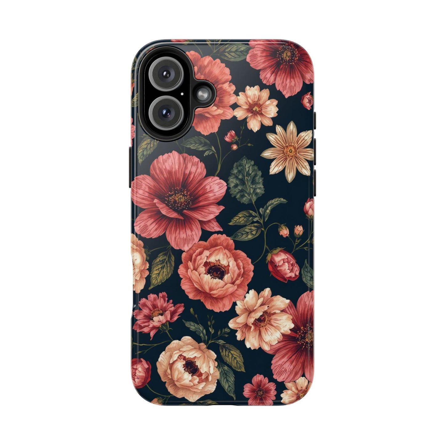 Spring Power! Floral Tough Phone Case - Durable Protection with Elegant Flower Design - for iPhone