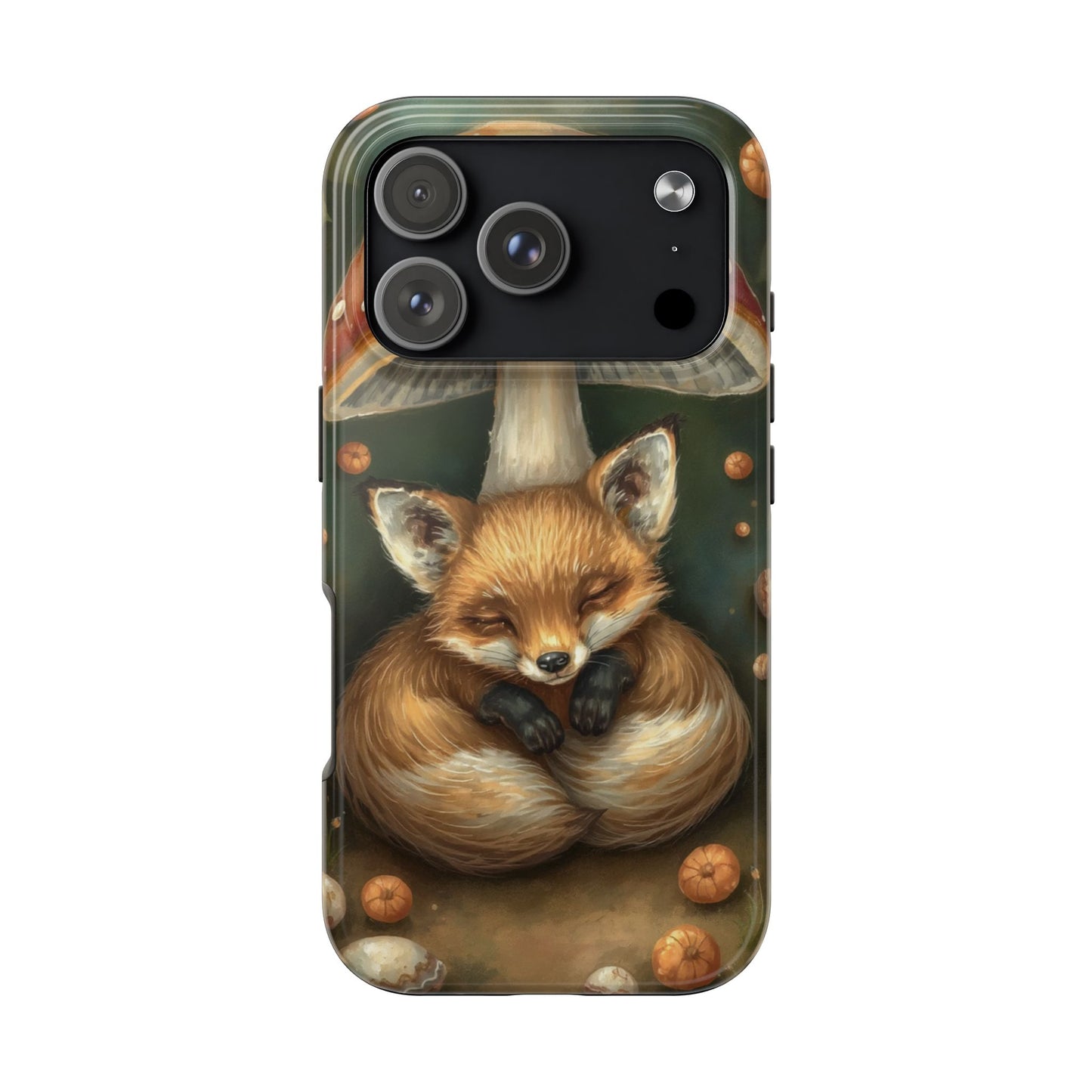 Cute Fox & Mushroom Phone Case - Tough Protective Cover