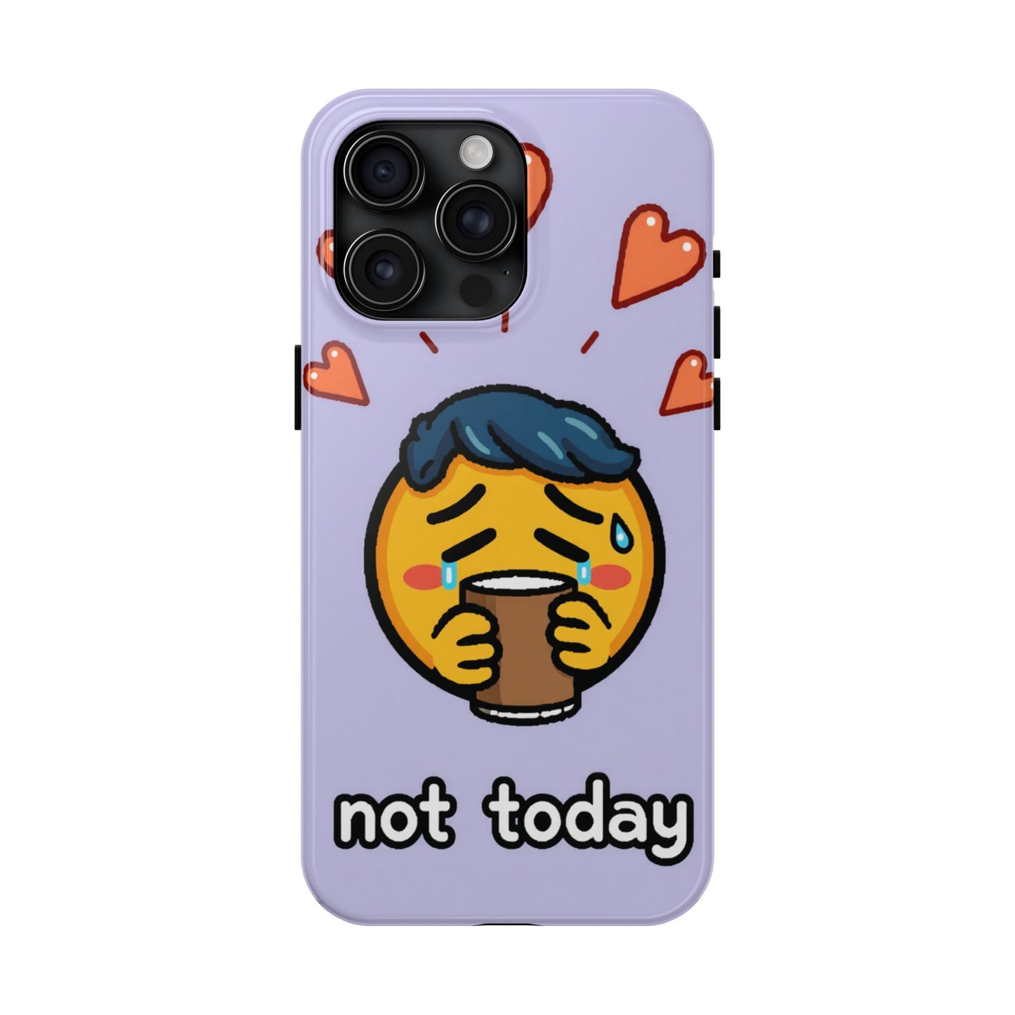 Cute Tough Phone Case - 'Not Today' Emoji Design