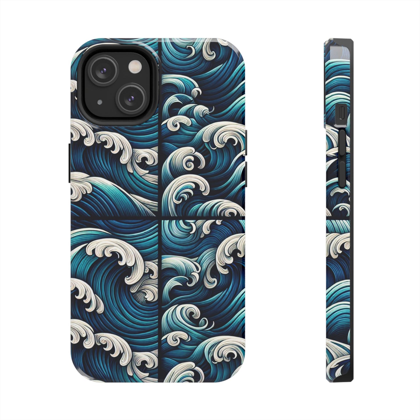 Ocean Waves Tough Phone Case - Durable Protection with Artistic Design - for iPhone