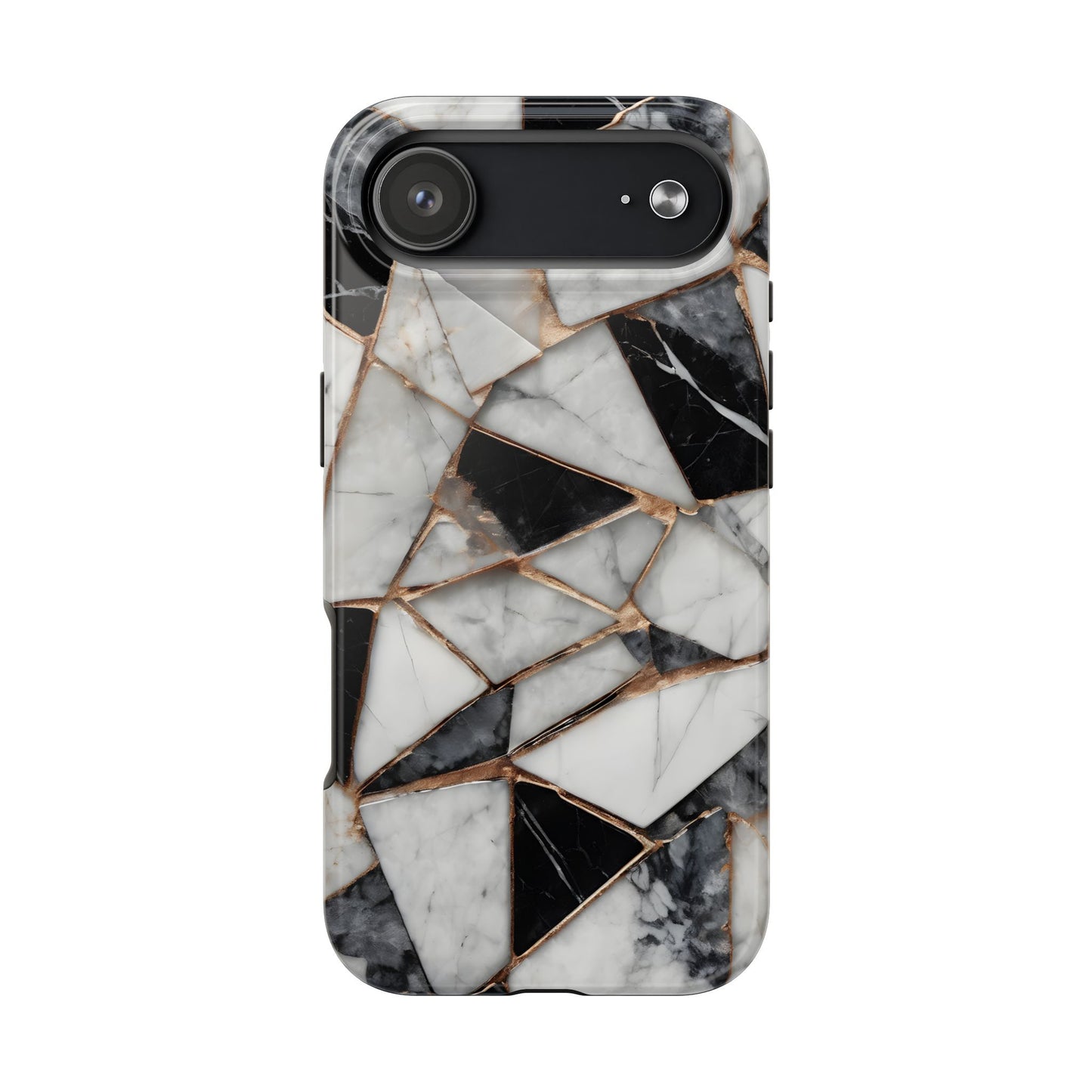 Elegant Marble Tough Phone Case - Stylish Protection for iPhone