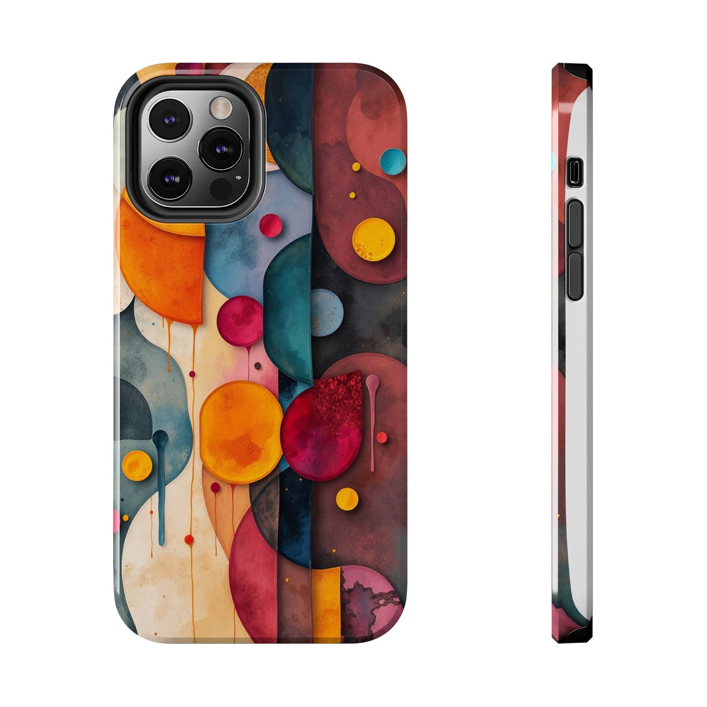 Artistic Tough Phone Cases - Colorful Abstract Design for Trendy Protection - for iPhone