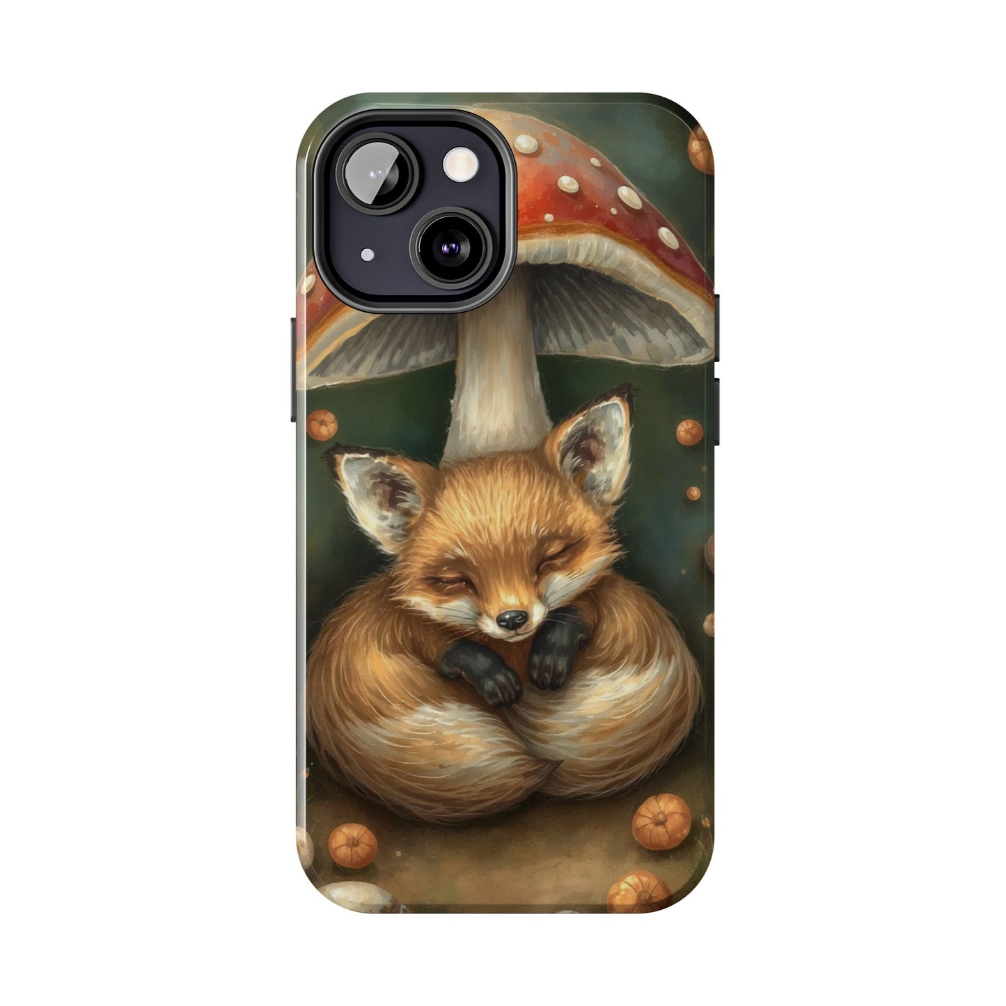 Cute Fox & Mushroom Phone Case - Tough Protective Cover