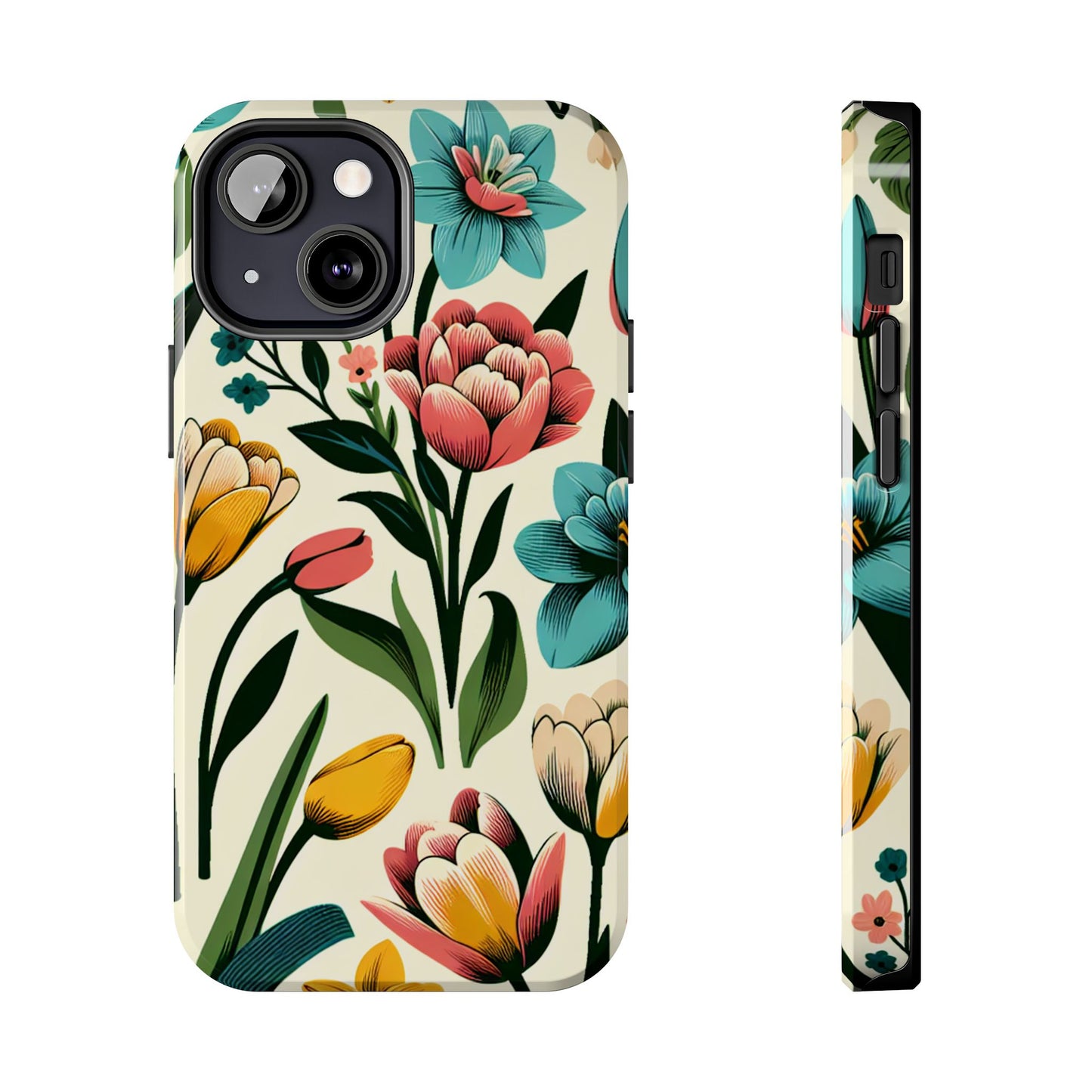 Floral Tough Phone Case - Vibrant Flower Design for Stylish Protection - for iPhone