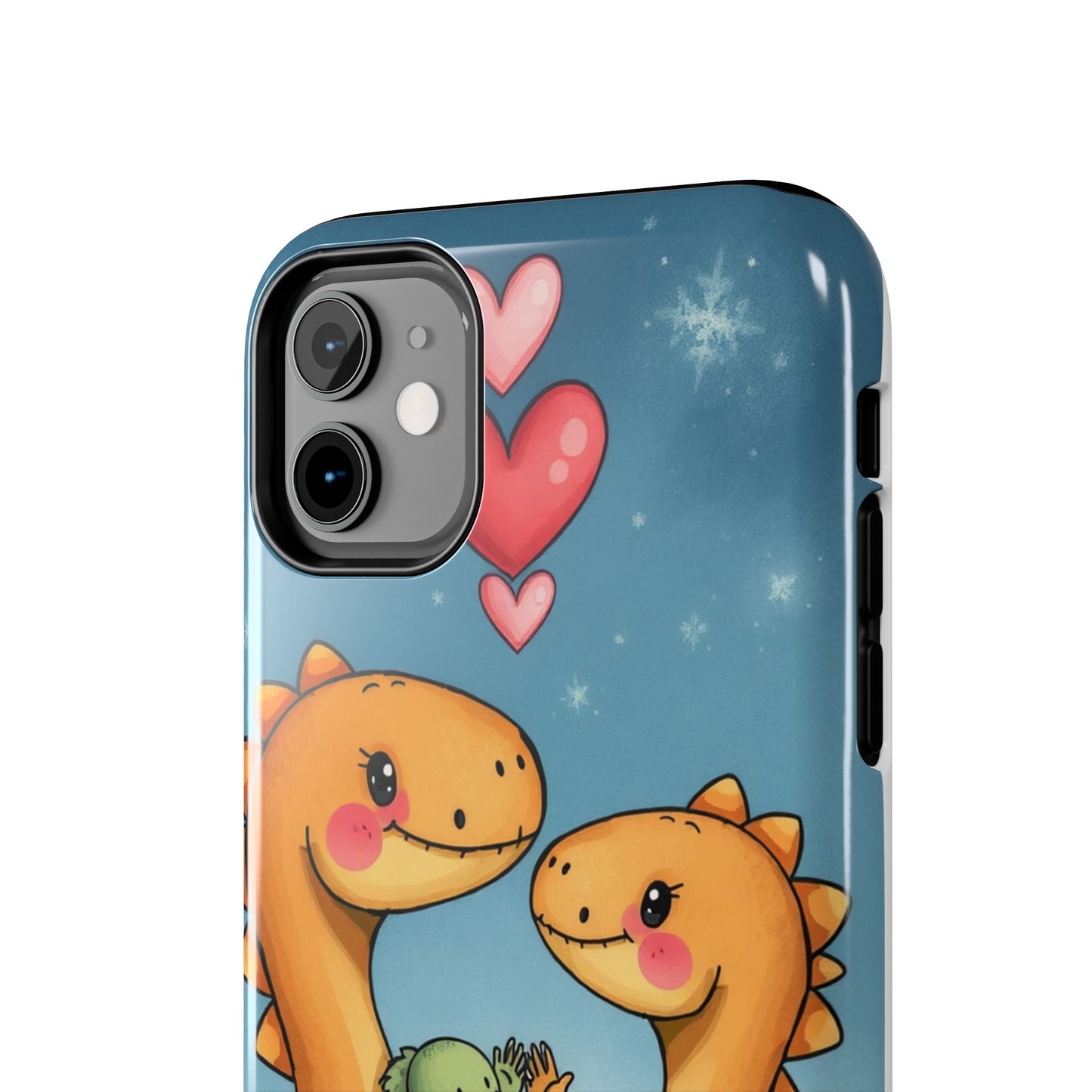 Dino Love Tough Phone Case - Cute & Durable Design for Kids & Parents
