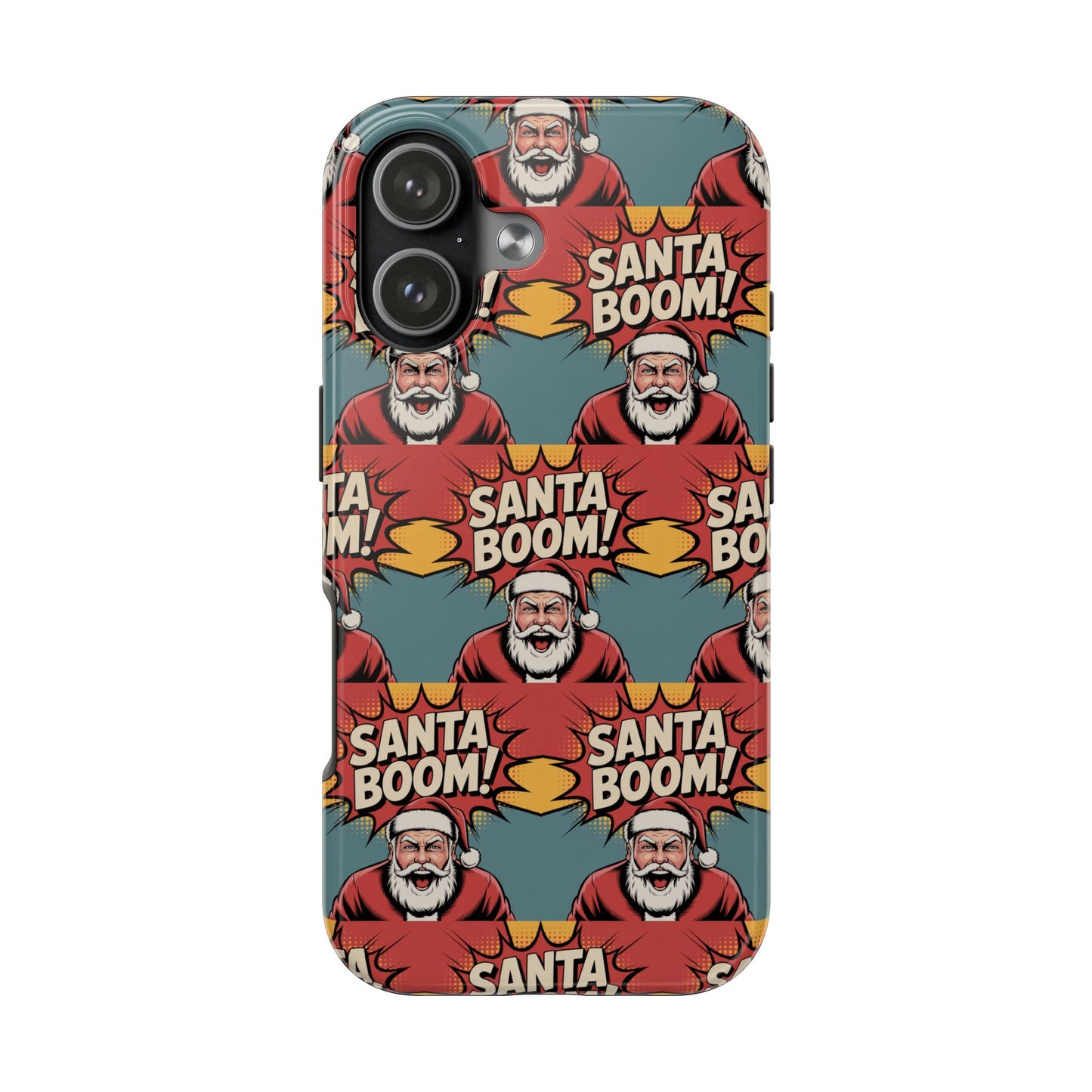 Festive Santa Boom Pattern Tough Phone Case