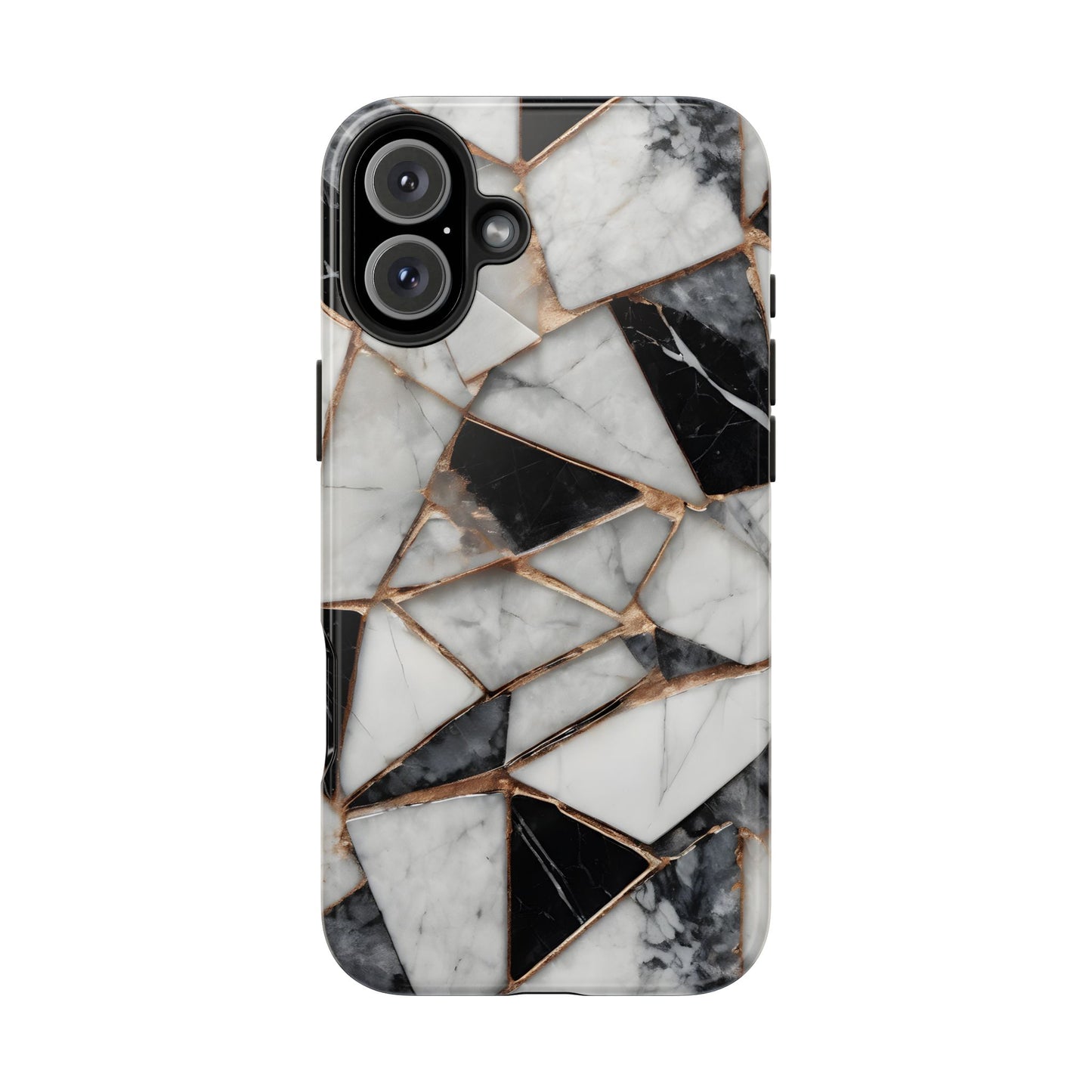Elegant Marble Tough Phone Case - Stylish Protection for iPhone
