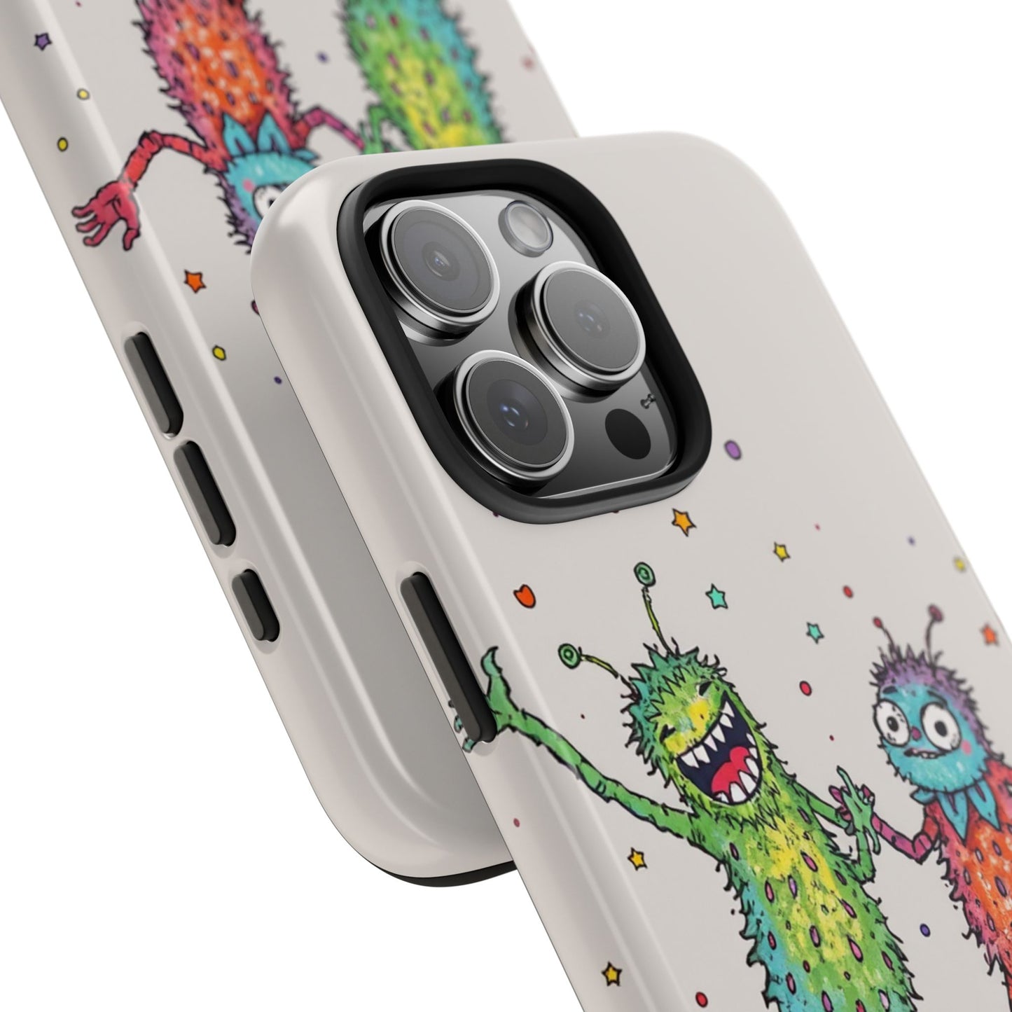 Colorful Monster Tough Phone Case - Fun and Playful Design