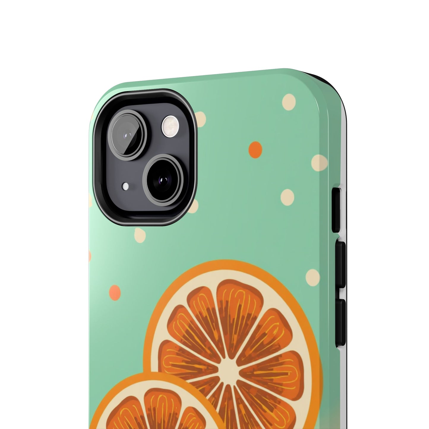 Citrus Vibe Tough Phone Case - Fun Orange Slice Design