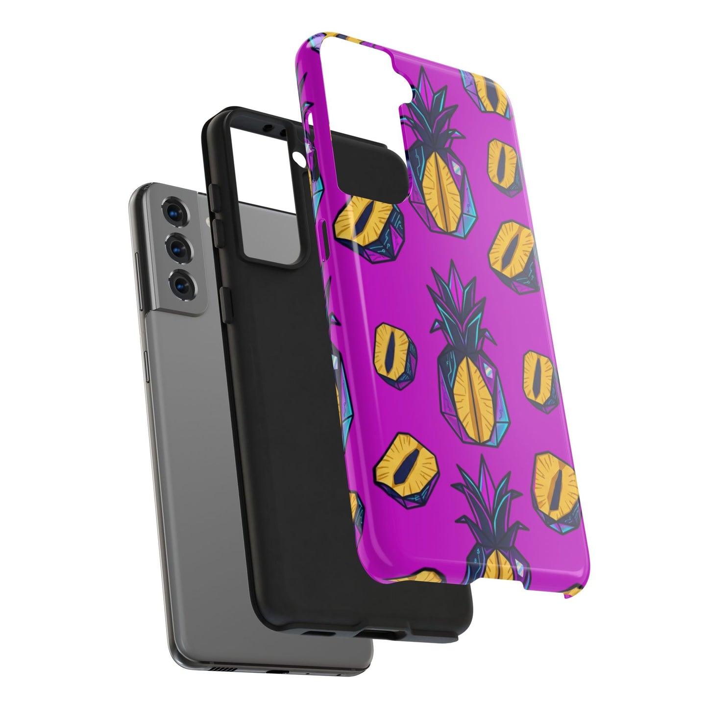 Cyberpunk Origami Pineapple iPhone Case