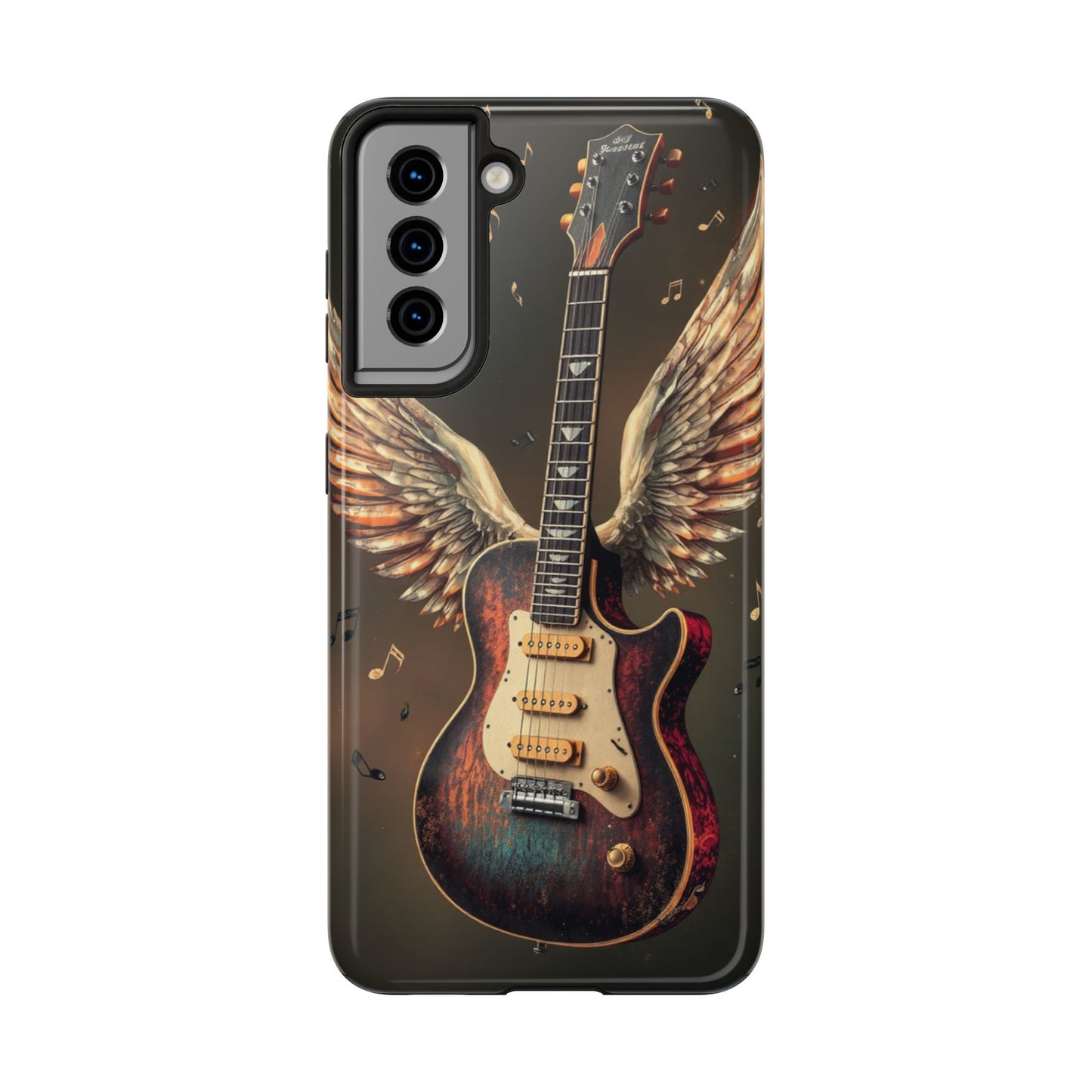 Inspirational Guitar Wing Phone Case - Tough Protection for Music Lovers