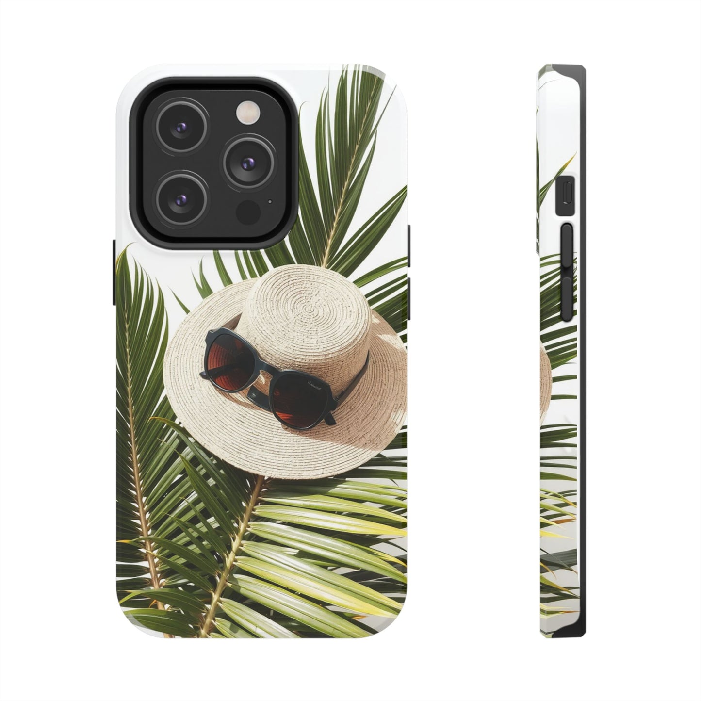 Tropical Phone Case - Summer Vibes with Hat & Sunglasses Design