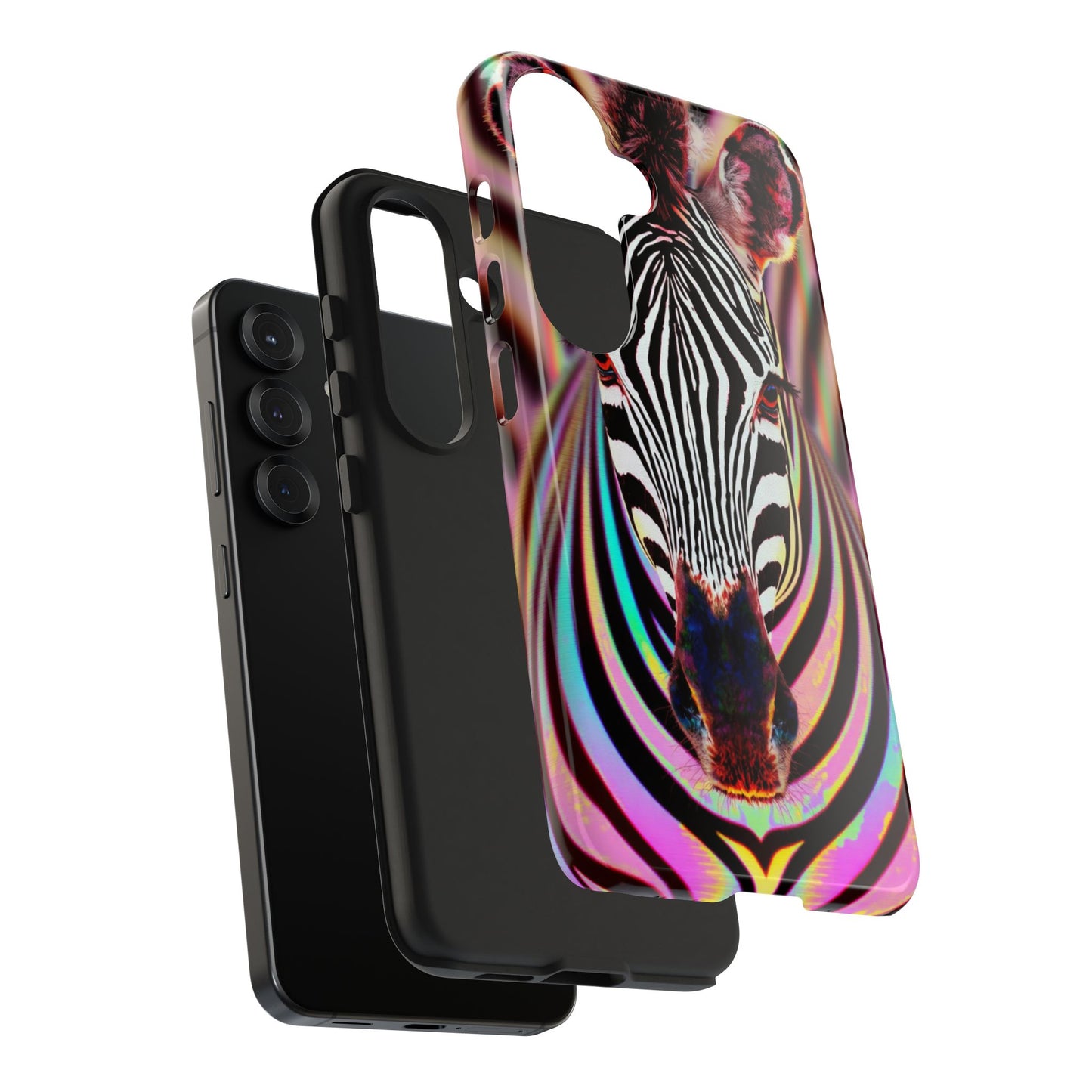 Vibrant Zebra Tough Phone Case - Unique Animal Design for Wild Spirit