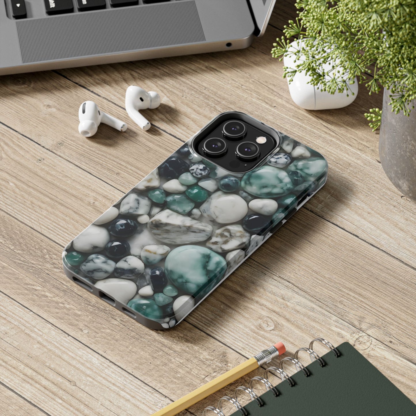Small Rocks Pattern Tough Phone Case - Stylish & Durable Protection - for iPhone
