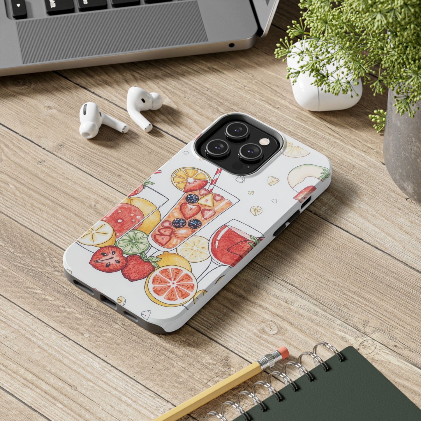 Colorful Fruit Cocktail Tough Phone Case - Perfect for Summer Vibes