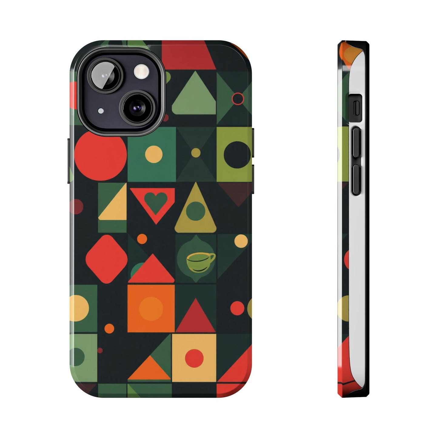 Vibrant Geometric Tough Phone Cases – Stylish Protection for Trendsetters - for iPhone