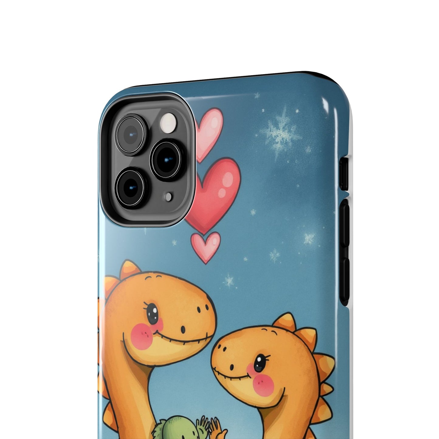 Dino Love Tough Phone Case - Cute & Durable Design for Kids & Parents