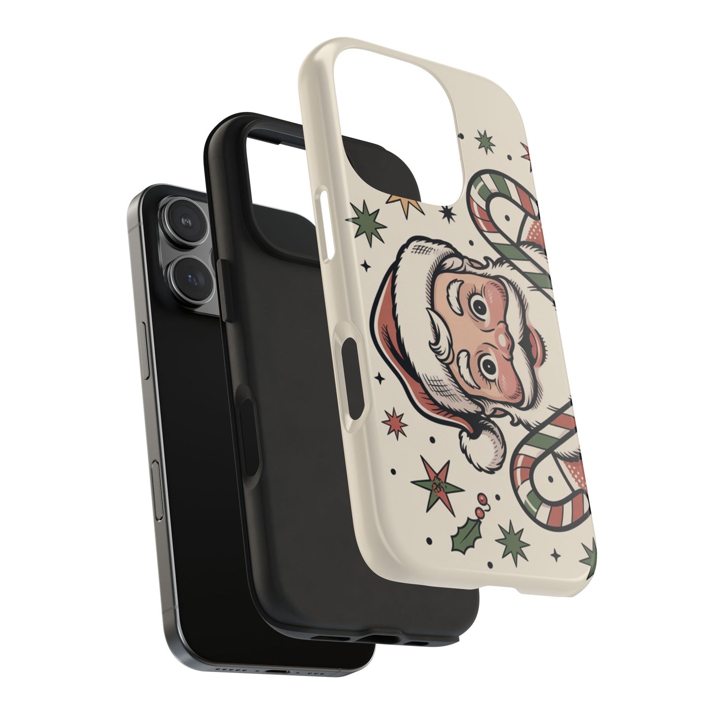 Retro Santa Tough Phone Case - Festive Holiday Design