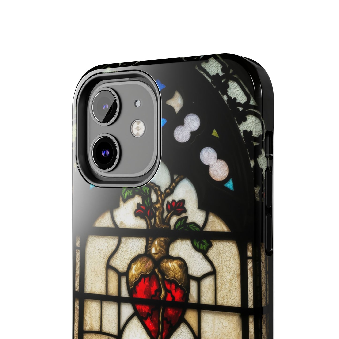 Stained Glass Heart Tough Phone Case - Unique Design for Protection & Style