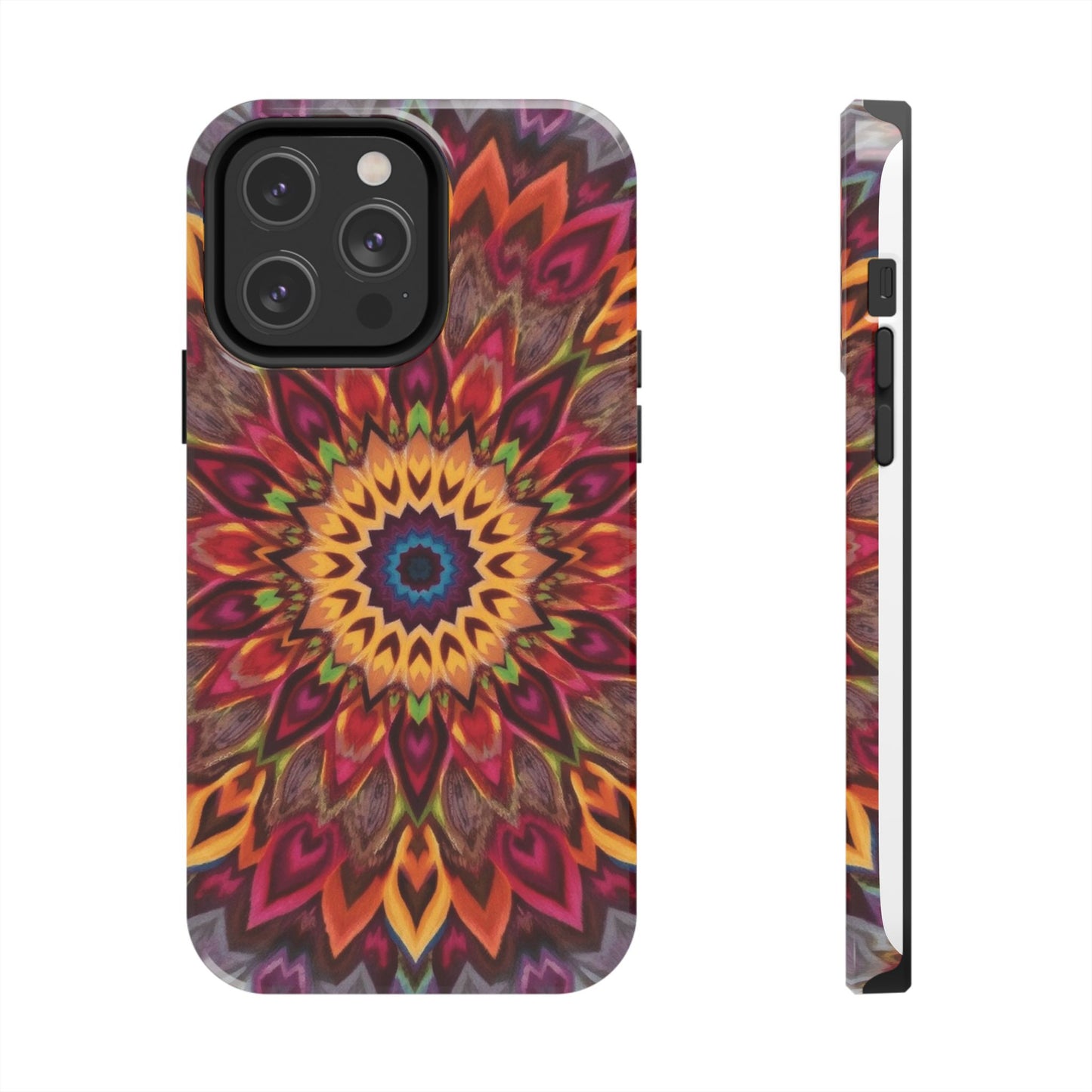 Vibrant Floral Mandala Tough Phone Case | Stylish and Durable Protection - for iPhone