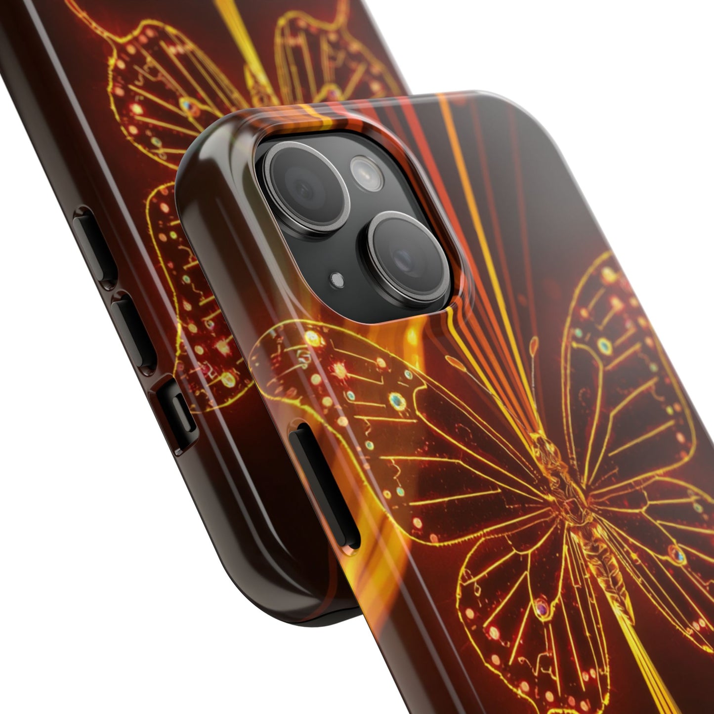 Elegant Butterfly Tough Phone Case - Stylish Protection for Nature Lovers