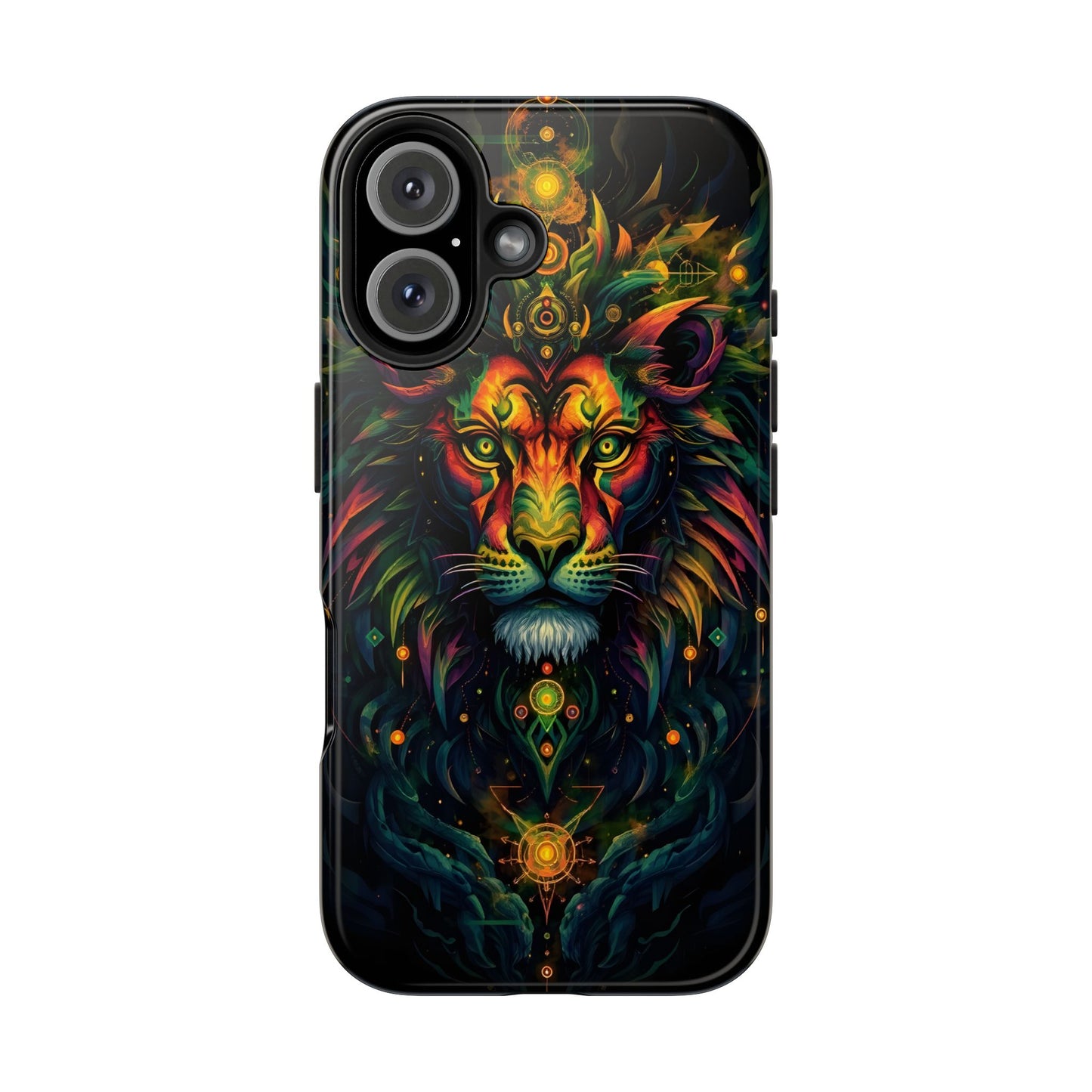 Vibrant Mystical Lion Art Tough Phone Case - Bold Protector for Animal Lovers - for iPhone