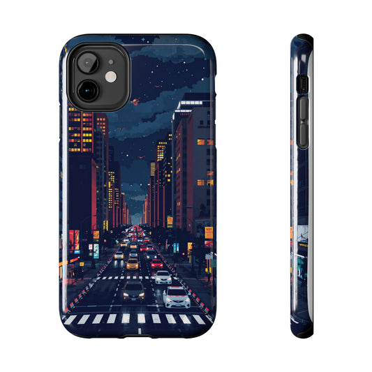 Urban Nightlife Tough Phone Case - Durable & Stylish Protection
