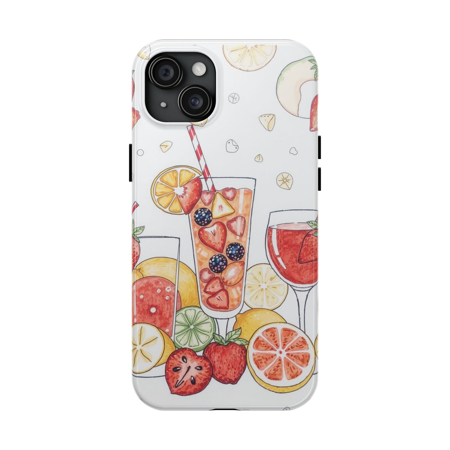 Colorful Fruit Cocktail Tough Phone Case - Perfect for Summer Vibes