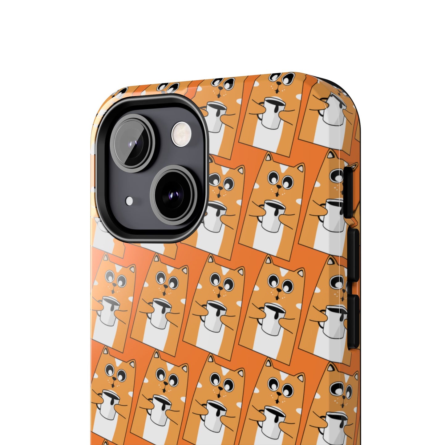 Coffee Cat Tough Phone Case – Durable, Fun, Perfect for Pet Lovers - for iPhone