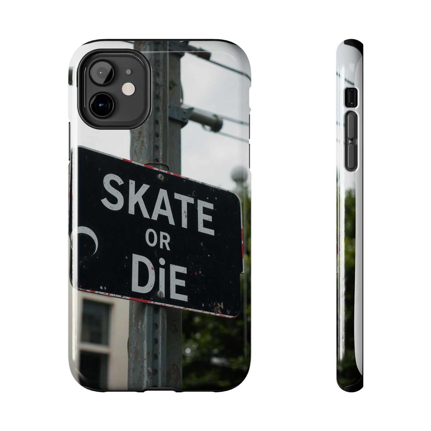 Black Sign Skate or Die Design - Tough Phone Case for iPhone