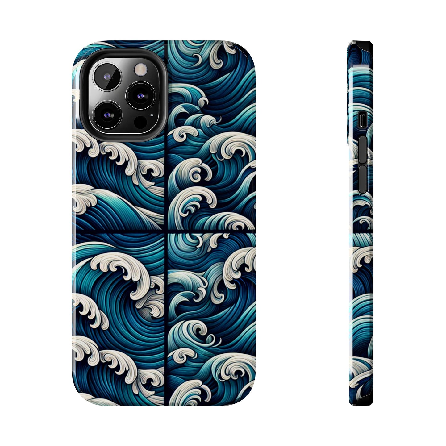 Ocean Waves Tough Phone Case - Durable Protection with Artistic Design - for iPhone