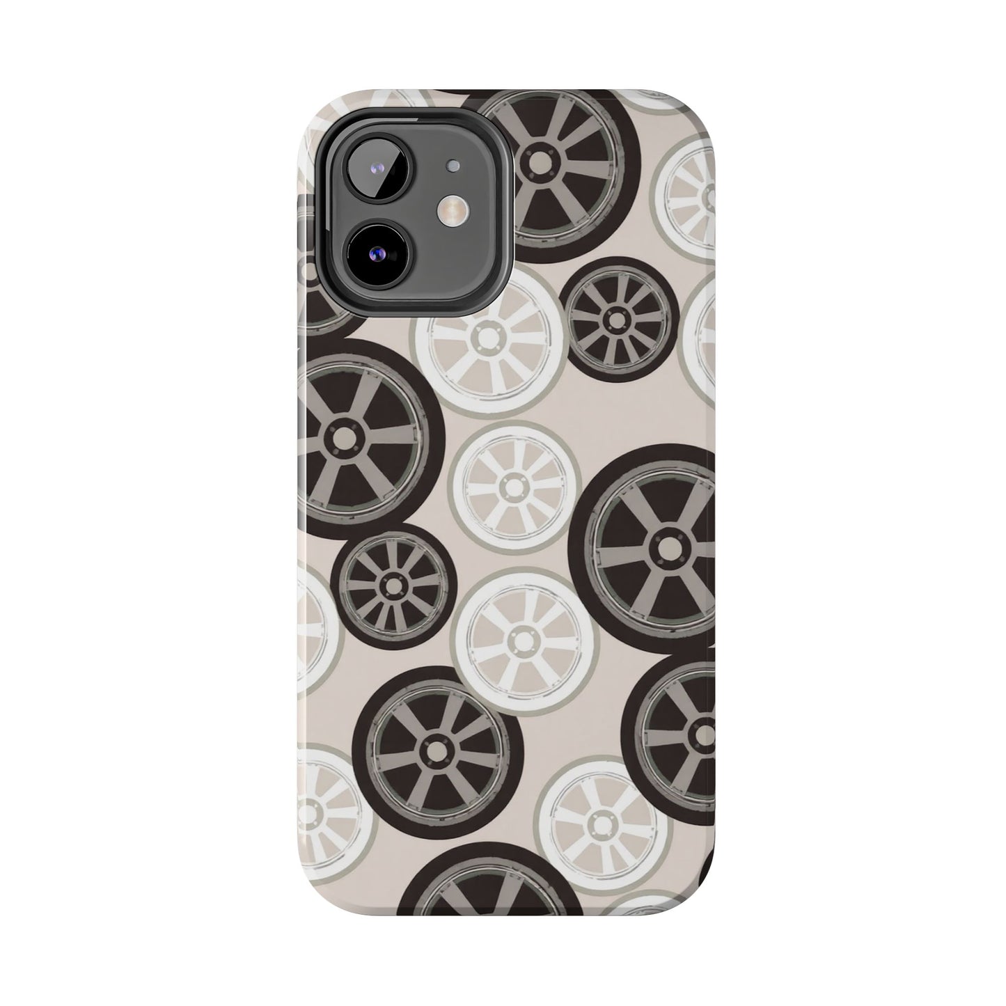 Racing Wheel Design Tough Phone Case – Durable Protection for Automotive Enthusiasts