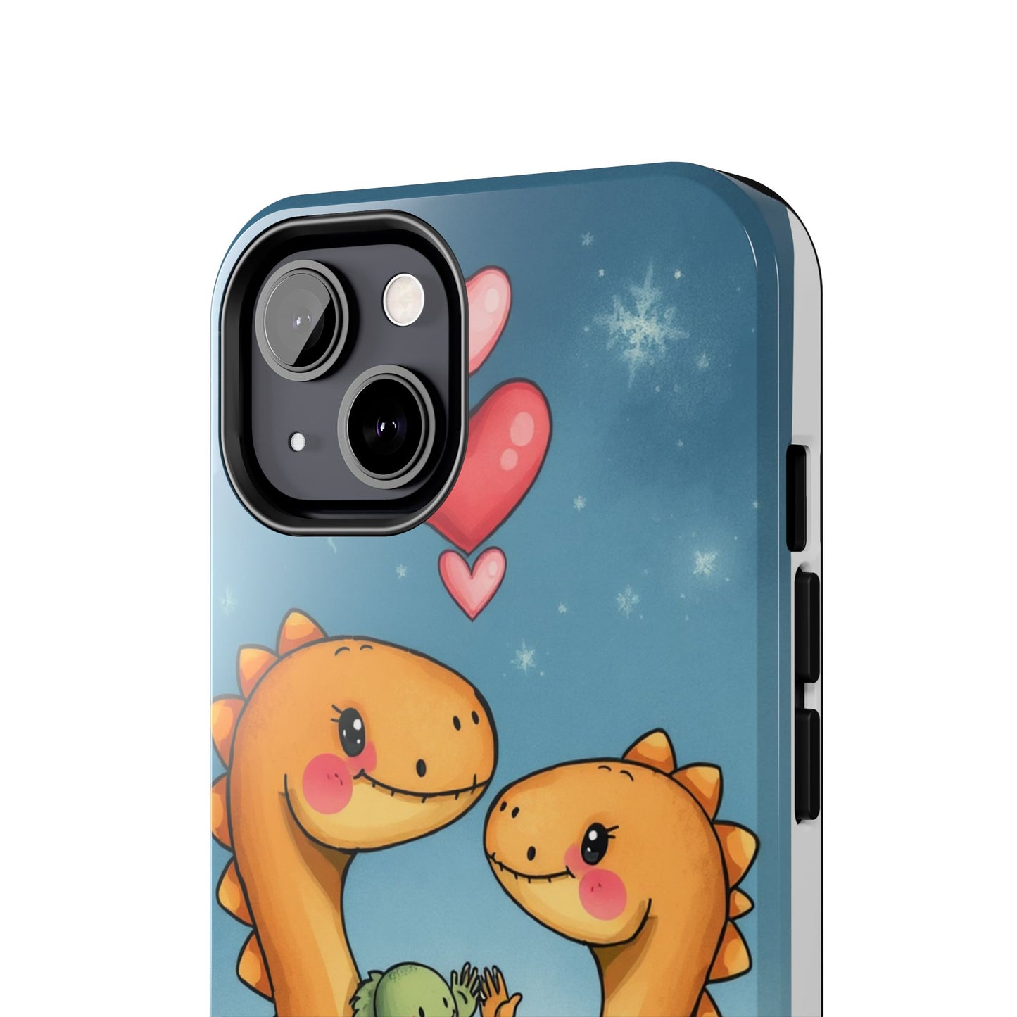 Dino Love Tough Phone Case - Cute & Durable Design for Kids & Parents