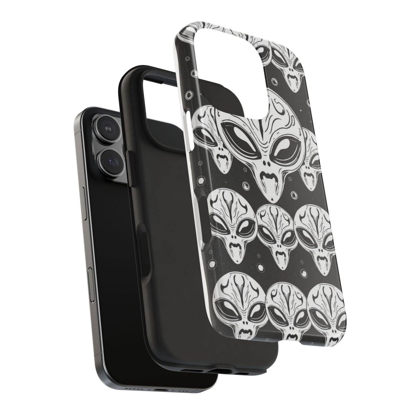Alien Pattern Tough Phone Case - Durable Protection with Out-of-This-World Design