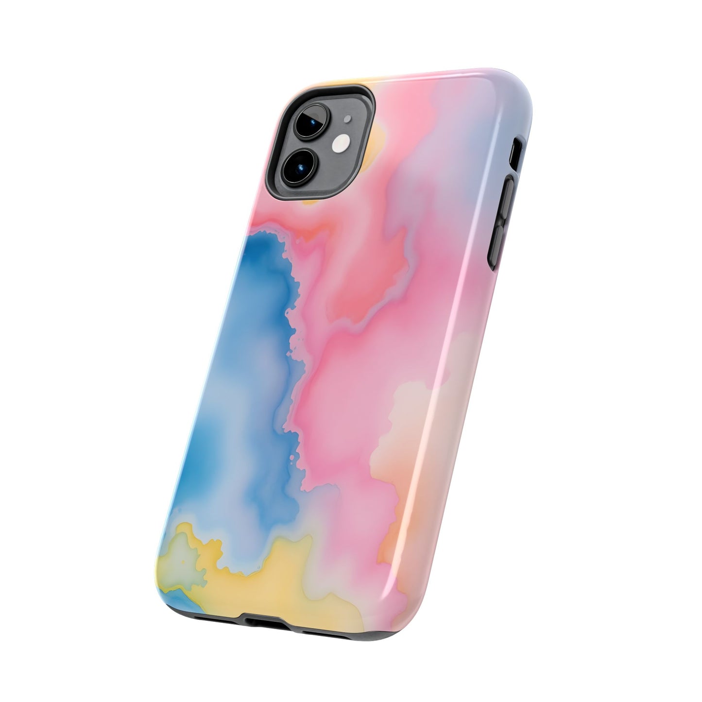 Painted Watercolor Tough Phone Case - Durable Protection with Artistic Vibes - for iPhone