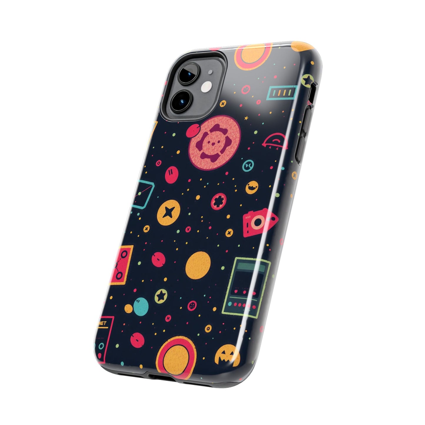 Colorful Space-Themed Tough Phone Case - Fun & Durable Protection for All Ages - for iPhone