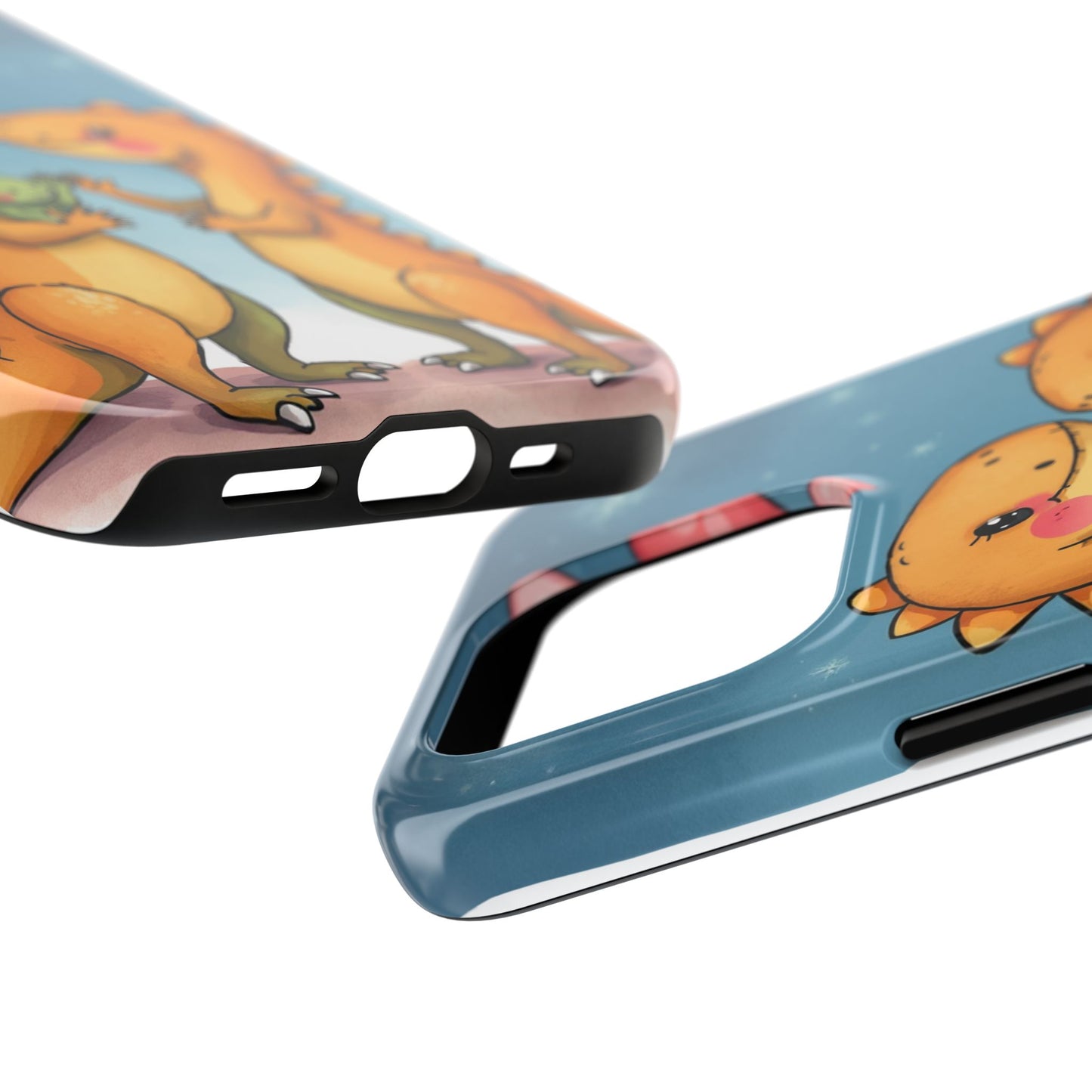 Dino Love Tough Phone Case - Cute & Durable Design for Kids & Parents